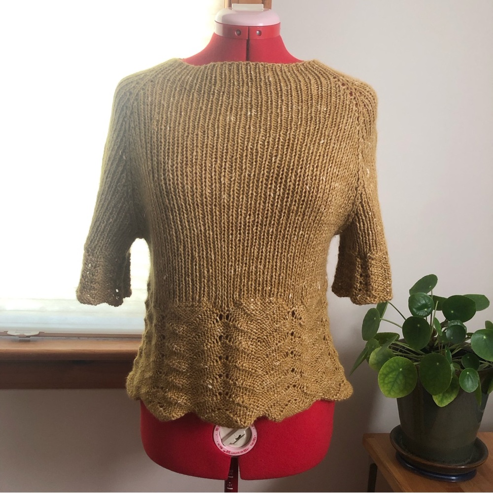 Hand Knit Cropped Sweater